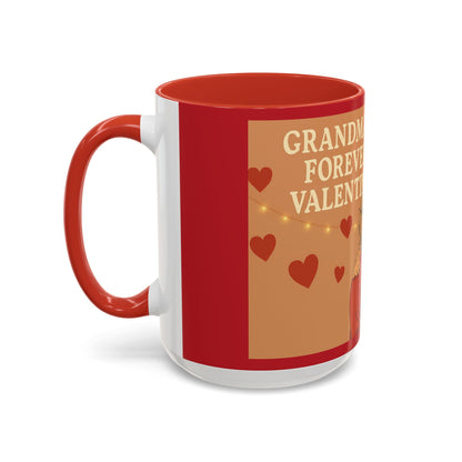 Grandma’s Forever Valentine Accent Coffee Mug — Heartwarming Family Gift (11/15oz)