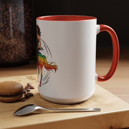 Rainbow Horse Rider Coffee Mug — Pride LGBTQ+ Gift