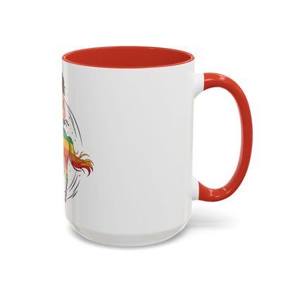 Rainbow Horse Rider Coffee Mug — Pride LGBTQ+ Gift
