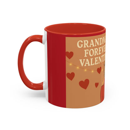 Grandma’s Forever Valentine Accent Coffee Mug — Heartwarming Family Gift (11/15oz)